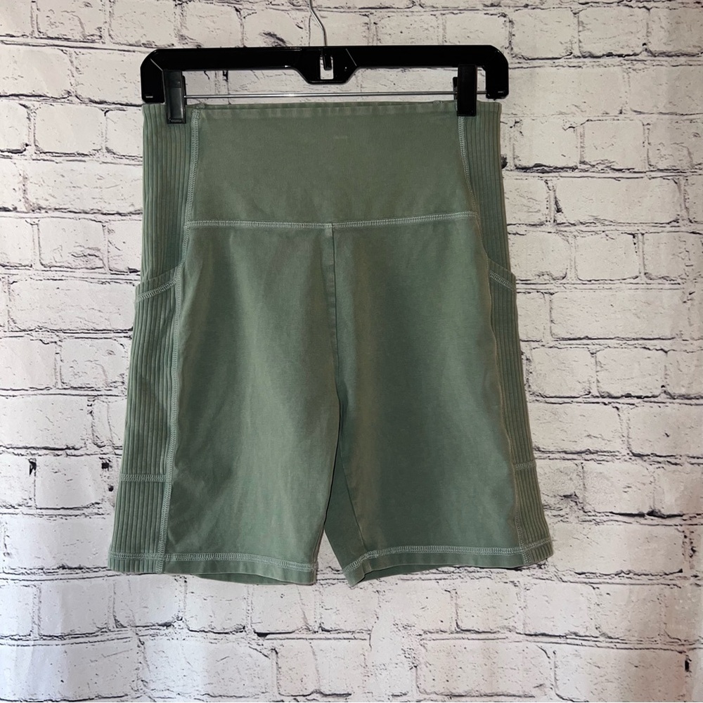 aerie Sage Green Bike Shorts